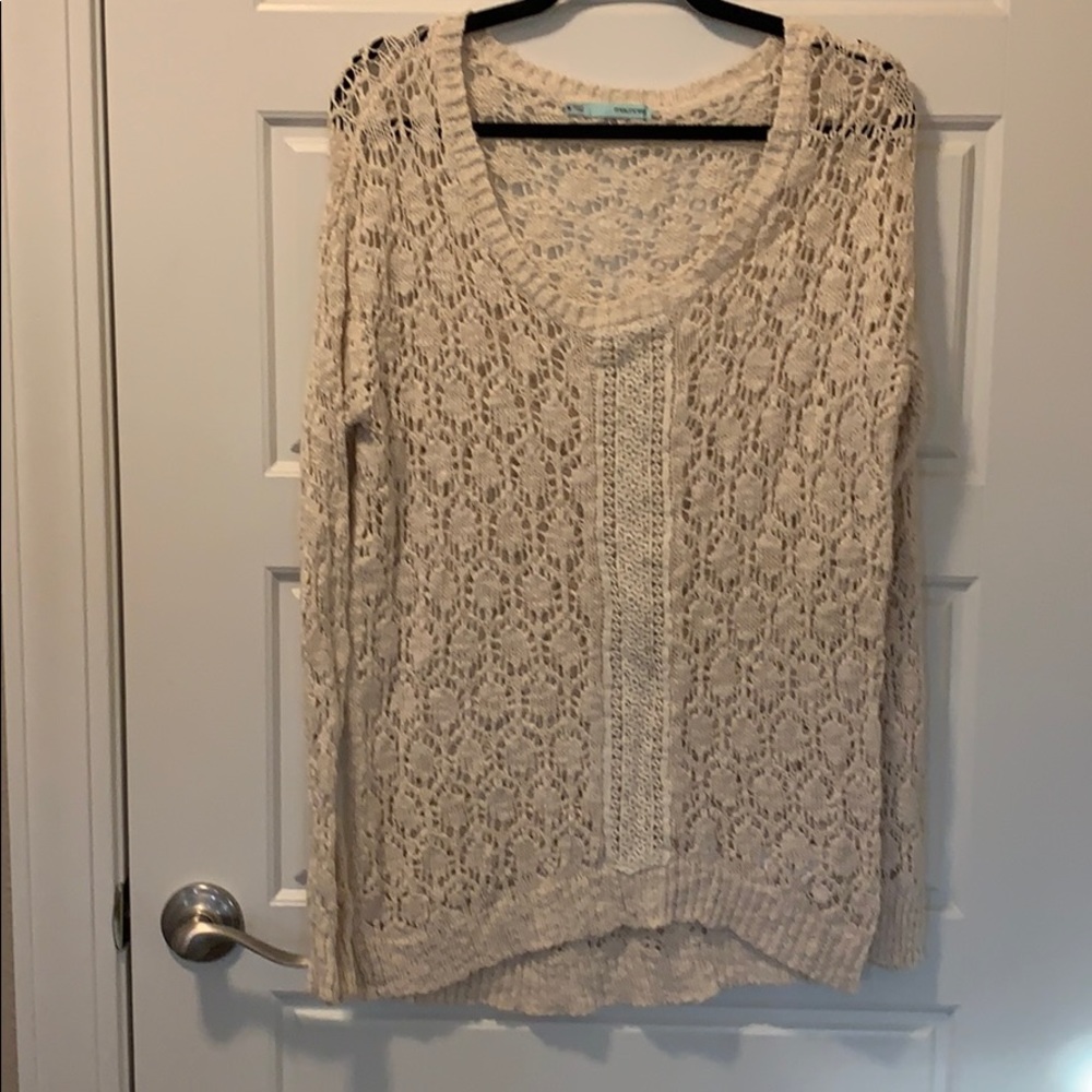 Cream Knit Sweater from Maurices